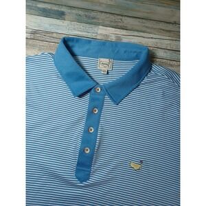 Masters Men's Performance Golf Polo Shirt XXL Striped Short Sleeve